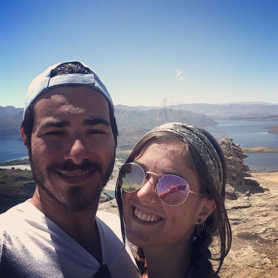 Julien and his partner in New Zealand