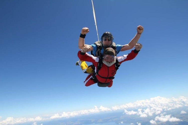 Sky diving in New Zealand