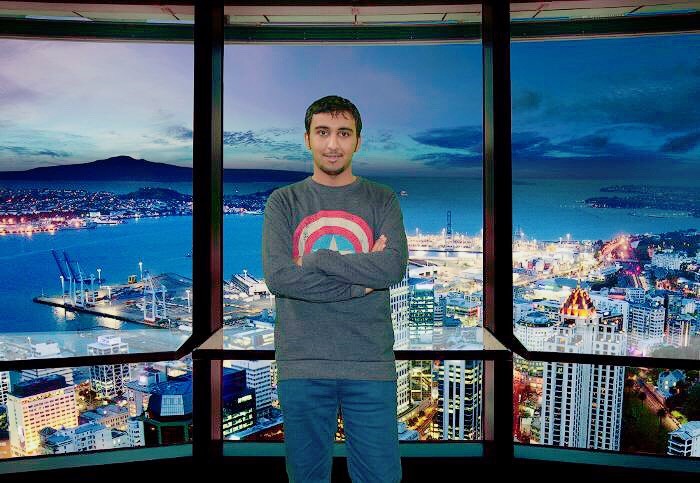 Majed at Auckland's Sky Tower