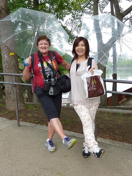 Sally and Kae at Osaka Castle