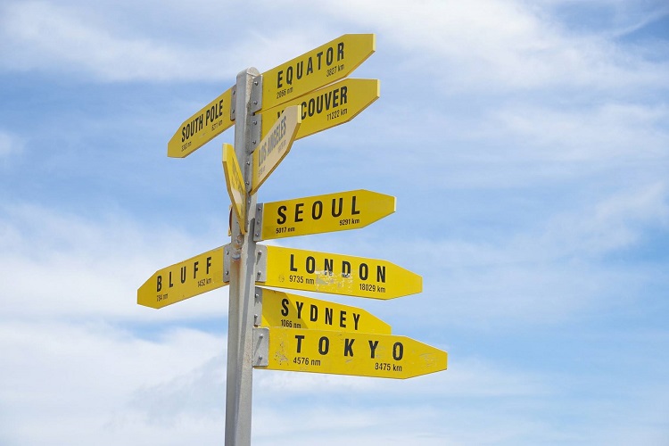 New Zealand signpost