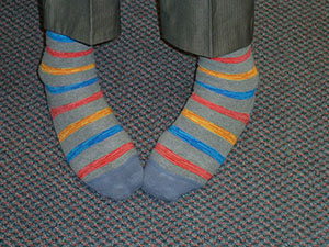 HD's colourful socks